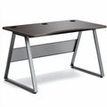 Modern sleek desk with mesh storage and wood finish 120 x 60 x 75cm