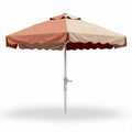 Outdoor patio umbrella with aluminum pole 200 x 200 x 250cm in red and beige fabric