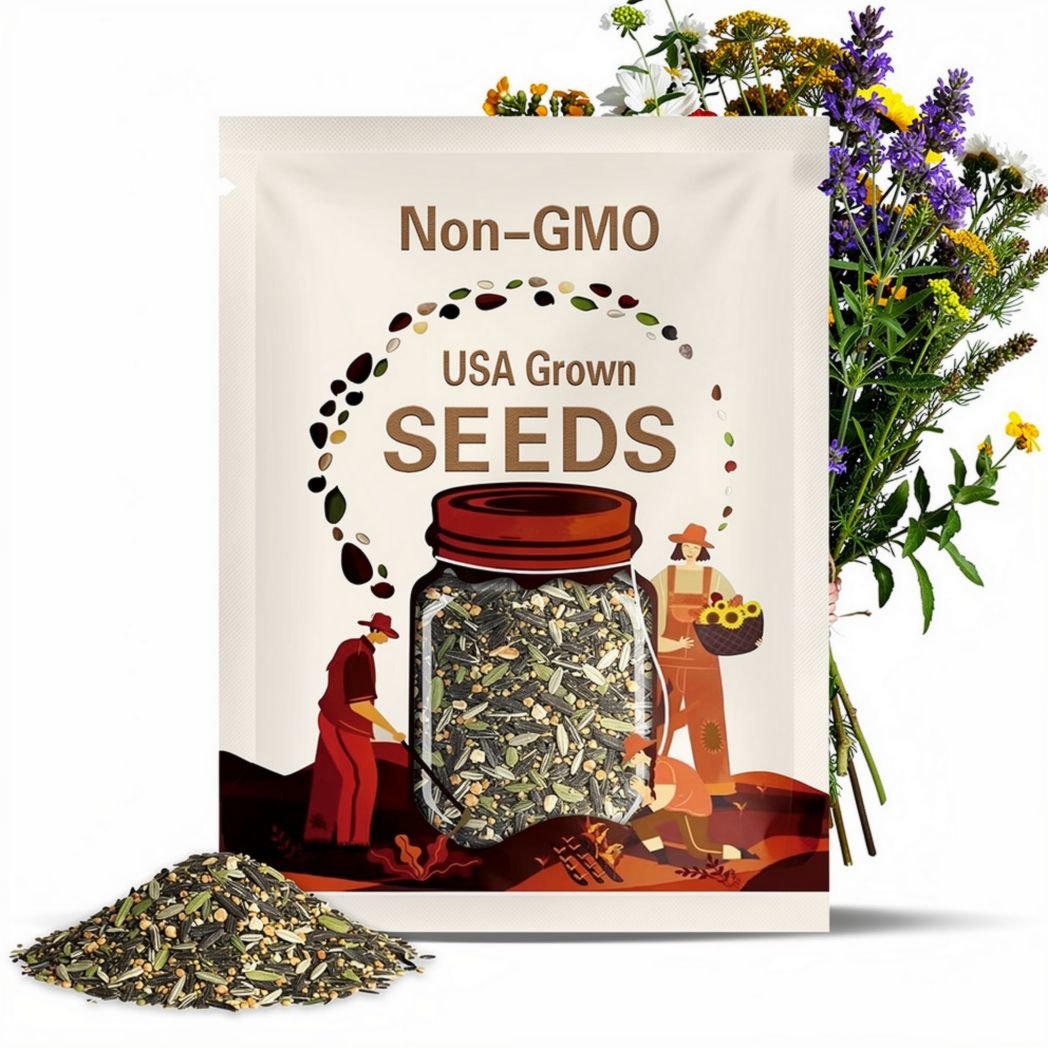 Survival Garden, Medicinal Herb Collection - 40 Seed Varieties, Over 3600 Seeds, Heirloom, Long Shelf Life, Non-GMO, Emergency Go Bag