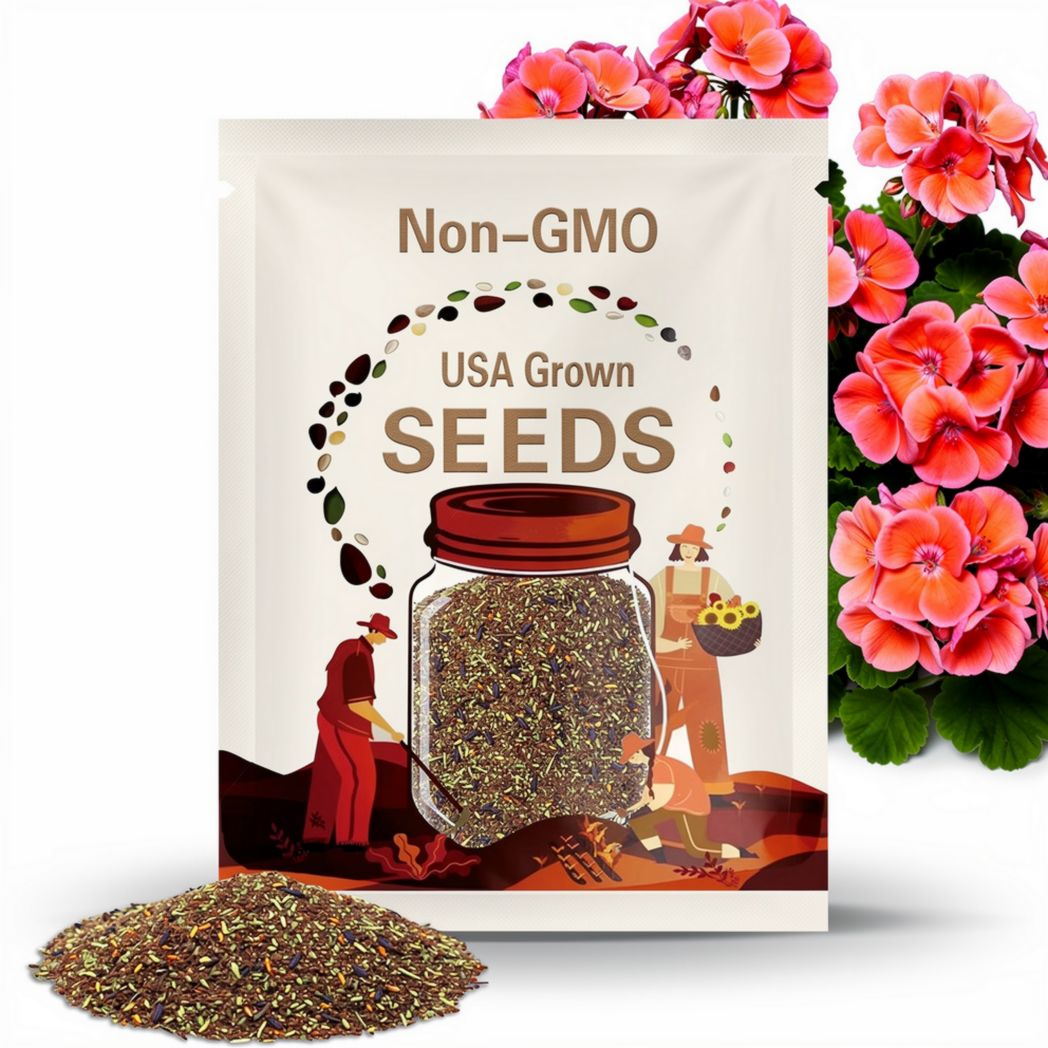 Packet Geranium Seeds -Fresh Harvest - Non GMO - Fragrant - 100 Seeds