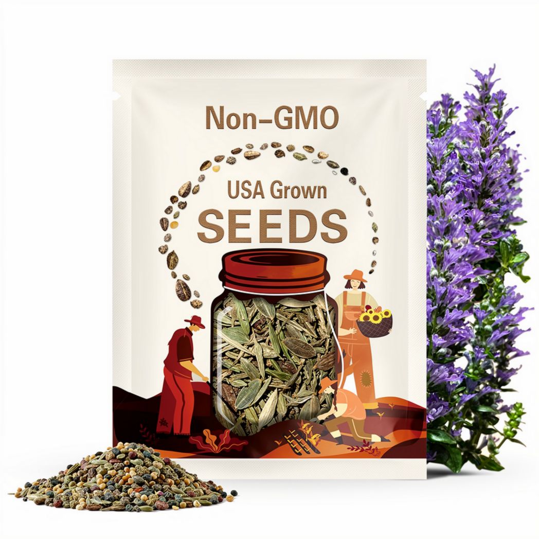 25s|Purple Trumpet Seeds -Perennial -Authentic Seeds-Self-Pollinating-Drought Resistant-Plant in 4 season-Herb Seeds-.#G008